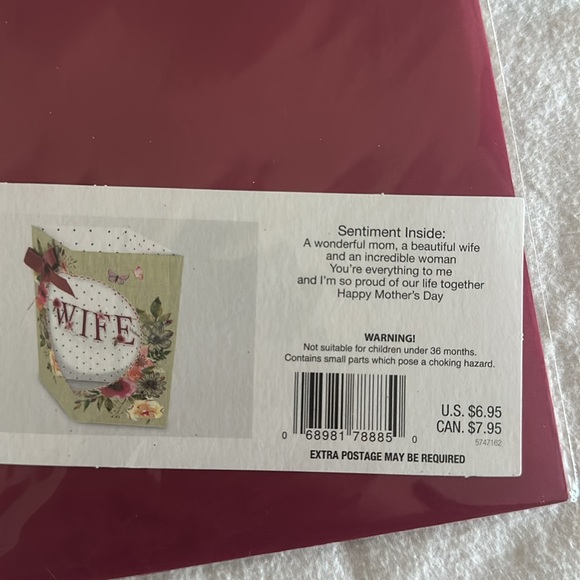 Papyrus “Wife” Christmas and Mother’s Day Cards - Picture 3 of 9